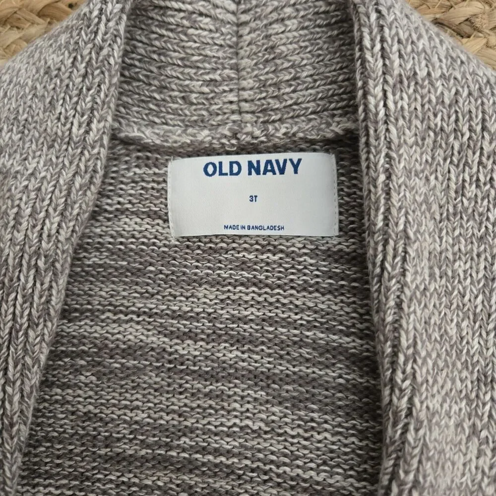Old Navy Open Front Grey Marled Cardigan Toddler‎ Girl Size 3T New with Tags- S9